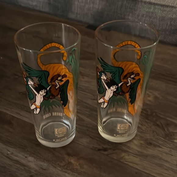 VTG Pepsi/The Jungle Book/Walt Disney World Themed Glasses Set of 2 SHERE KAHN - Picture 5 of 11